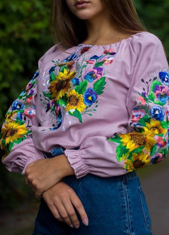 Ukrainian Embroidered Blouse for Women | Ethno Vintage Women's Vyshyvanka Shirt | Sorochka Vyshyta | Vyshyvanka Gift USA | Вишиванка (103)