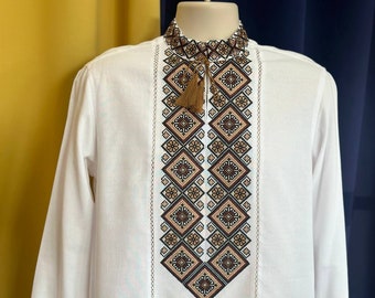 Ukrainian Vyshyvanka | Men's Embroidered Shirt | Вишиванка | Ukraine Vintage Sorochka Gift for Him | Handmade Ukrainian Clothing (49)