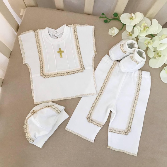 Baptism Outfit for Baby Boy | Embroidered Christening Suit | Baby Boy Formal Wear | Baptism Ceremony Clothing | Newborn Blessing Gift (1)