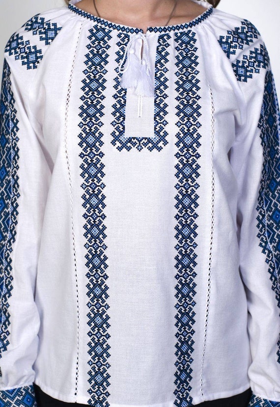 Ukrainian Embroidered Blouse for Women | Ethno Vintage Women's Vyshyvanka Shirt | Sorochka Vyshyta | Vyshyvanka Gift USA | Вишиванка (9)