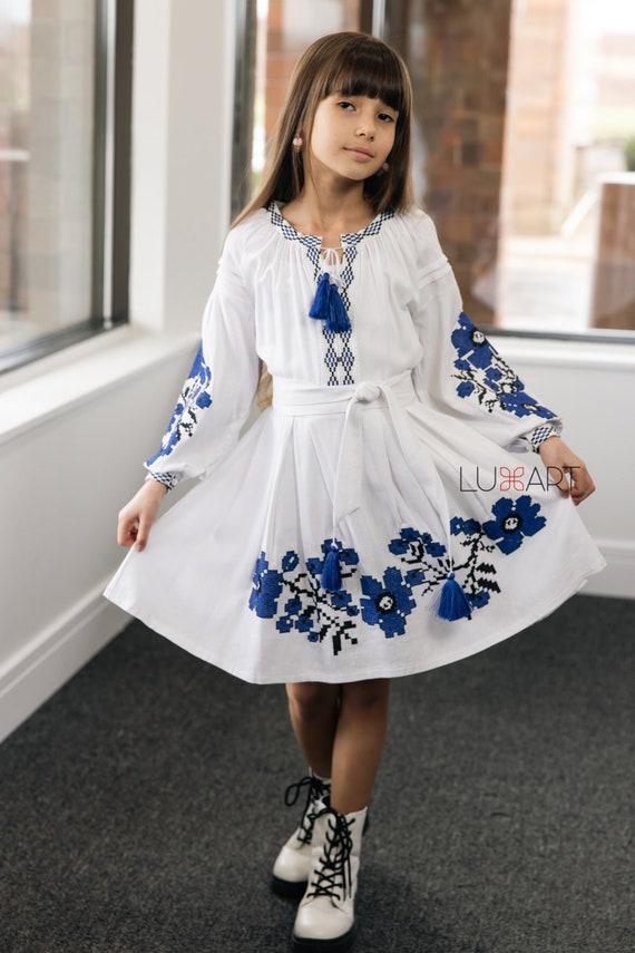 Ukrainian vyshyvanka for girl Ukrainian dress in USA Ukrainian dress for baby girl Vyshyvanka2024 Vyshyvanka dress Dresses with embroidery