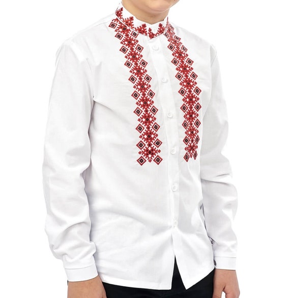 Embroidered Vyshyvanka Shirt for Boys | Ukrainian Embroidery Shirt | Traditional Ukrainian Style Gift in Stock in USA | Вишиванка у США (25)