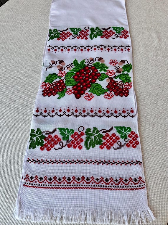Ukrainian Embroidered Rushnyk Wedding Towel | Traditional Handmade Wedding Ceremony Towel | In Stock in USA | Вишитий Рушник