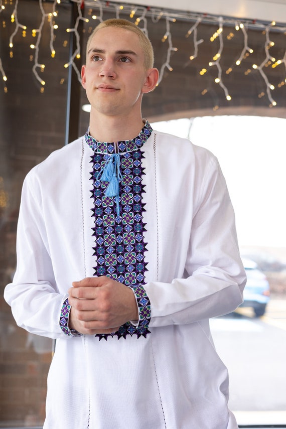 Ukrainian Vyshyvanka | Men's Embroidered Shirt | Вишиванка | Ukraine Vintage Sorochka Gift for Him | Handmade Ukrainian Clothing (23)