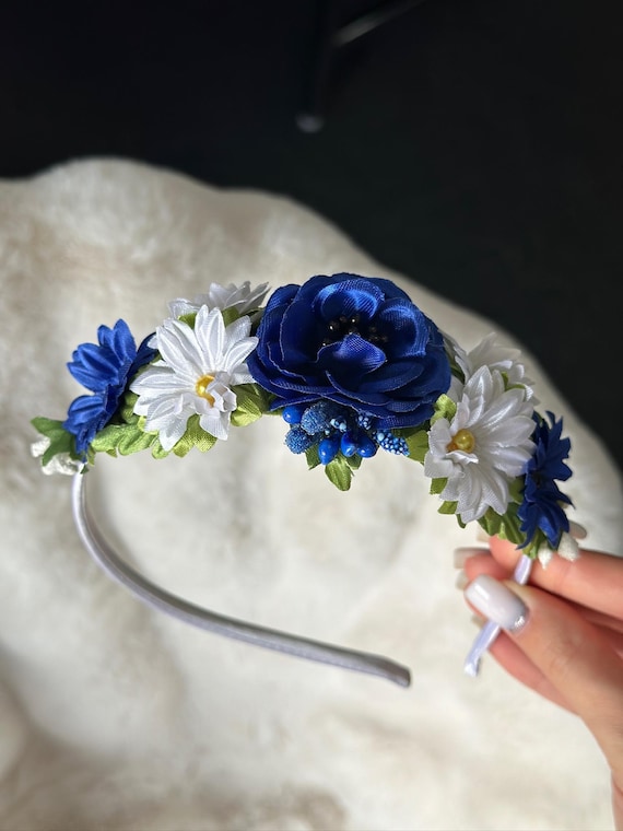 Handmade Ukrainian Flower Crown | Vinok | Вінок | Floral Wreath Headband | Hair Accessory Gift for Her or Girl | Boho Festival Style (41)