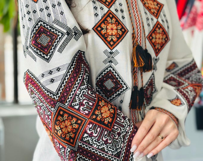 Ukrainian Embroidered Blouse for Women | Ethno Vintage Women's Vyshyvanka Shirt | Sorochka Vyshyta | Vyshyvanka Gift USA | Вишиванка