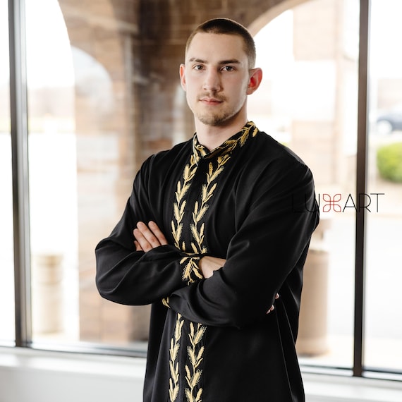 Ukrainian Vyshyvanka | Men's Embroidered Shirt | Вишиванка | Ukraine Vintage Sorochka Gift for Him | Handmade Ukrainian Clothing (17)