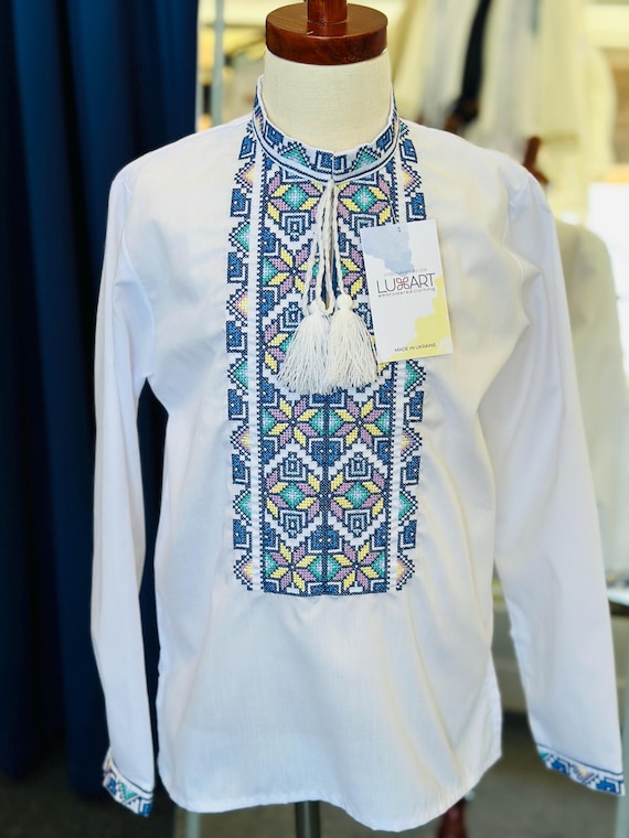 Embroidered Vyshyvanka Shirt for Boys | Ukrainian Embroidery Shirt | Traditional Ukrainian Style Gift in Stock in USA | Вишиванка у США