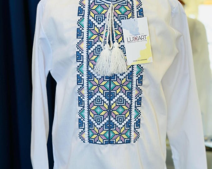 Embroidered Vyshyvanka Shirt for Boys | Ukrainian Embroidery Shirt | Traditional Ukrainian Style Gift in Stock in USA | Вишиванка у США