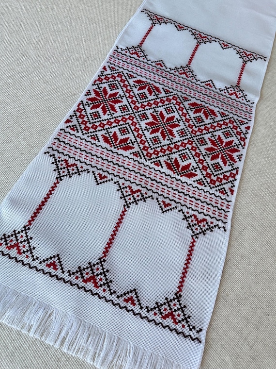 Ukrainian Embroidered Rushnyk Wedding Towel | Traditional Handmade Wedding Ceremony Towel | In Stock in USA | Вишитий Рушник