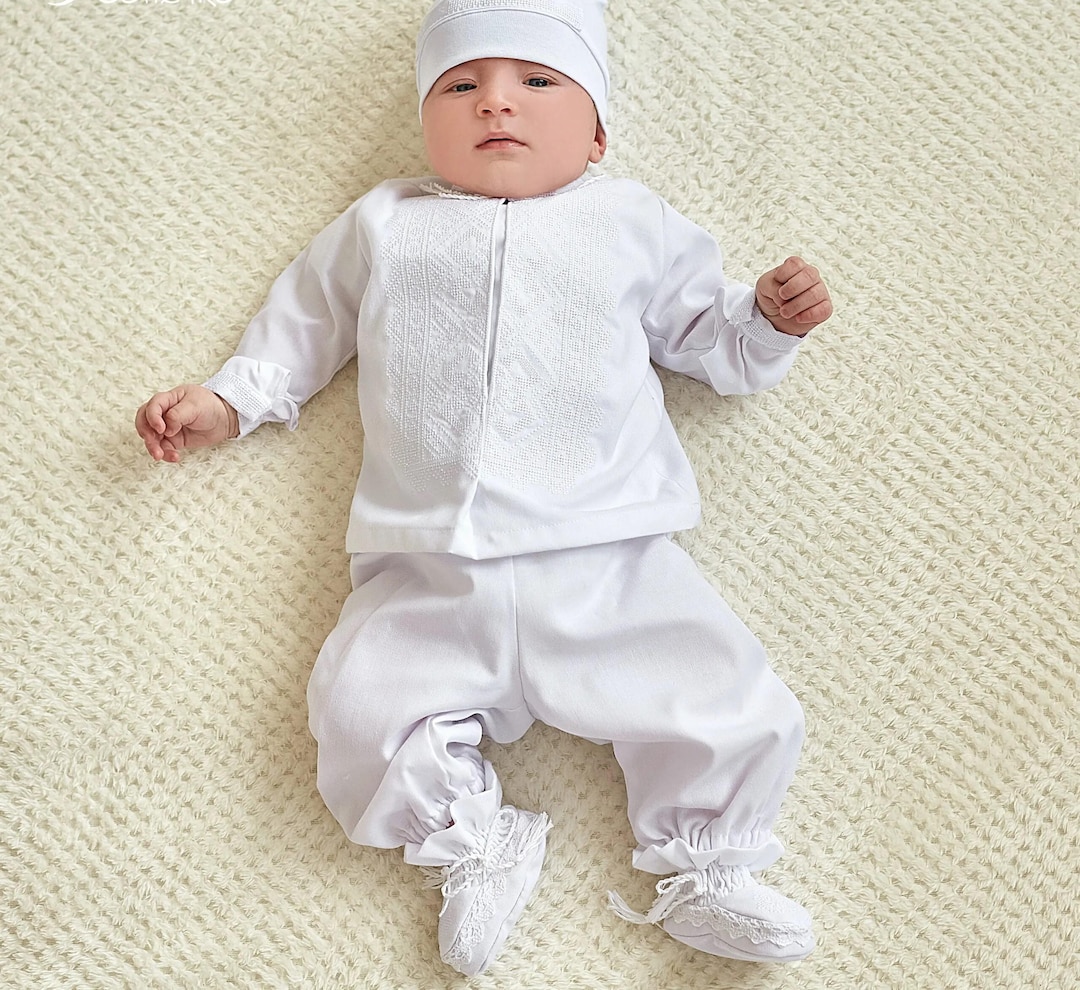 Baby Boys White Baptism Sailor Outfit - Owen