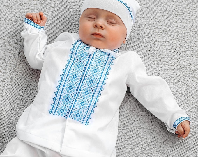 Baptism Outfit for Baby Boy | Embroidered Christening Suit | Baby Boy Formal Wear | Baptism Ceremony Clothing | Newborn Blessing Gift (8)