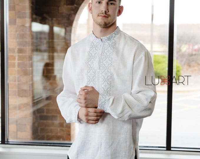 Ukrainian Vyshyvanka | Men's Embroidered Shirt | Вишиванка | Ukraine Vintage Sorochka Gift for Him | Handmade Ukrainian Clothing (11)