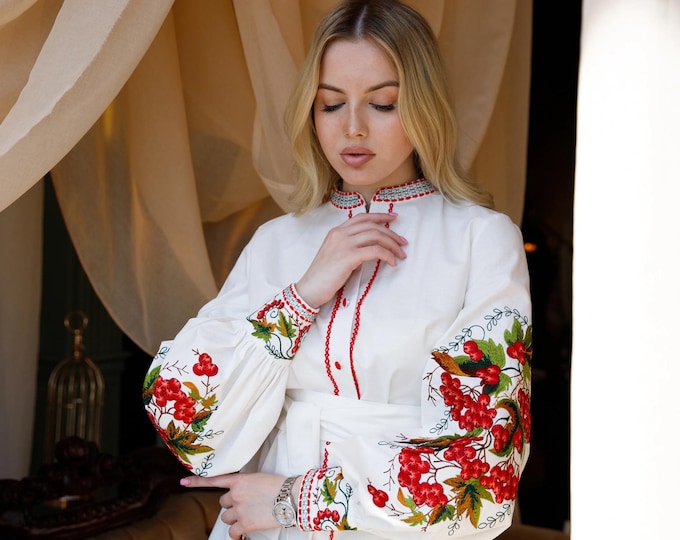 Embroidered Ukrainian Blouse | Women's Vyshyvanka Shirt, Made in USA
