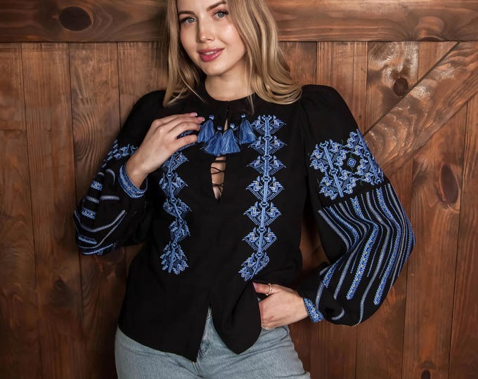 Ukrainian Embroidered Blouse | Ethno Vyshyvanka, Vintage Style in USA