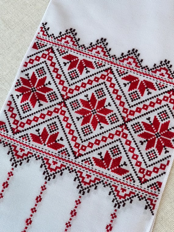 Ukrainian Embroidered Rushnyk Wedding Towel | Traditional Handmade Wedding Ceremony Towel | In Stock in USA | Вишитий Рушник