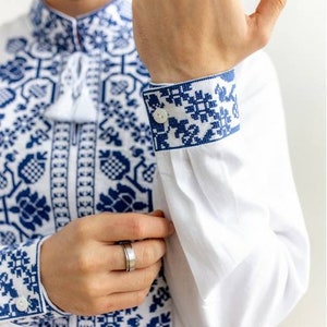 Vyshyvanka for Man Ukrainian Vyshyvanka Ukraine Sorochka Ukrainian Vyshyvanka Embrodered Shirt Ethno Vintage Embroidered Clothing image 2