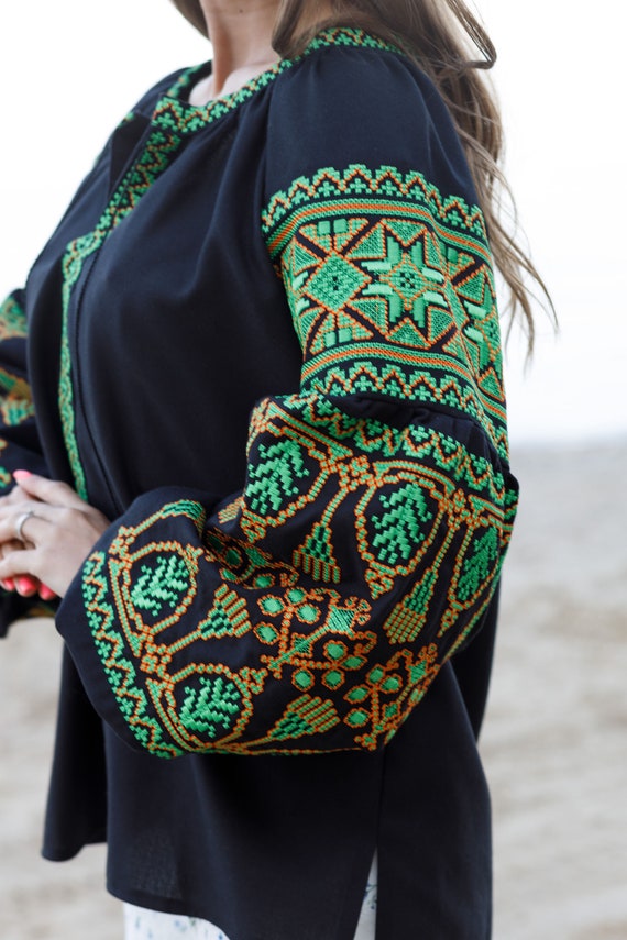 Ukrainian Embroidered Blouse for Women | Ethno Vintage Women's Vyshyvanka Shirt | Sorochka Vyshyta | Vyshyvanka Gift USA | Вишиванка (11)