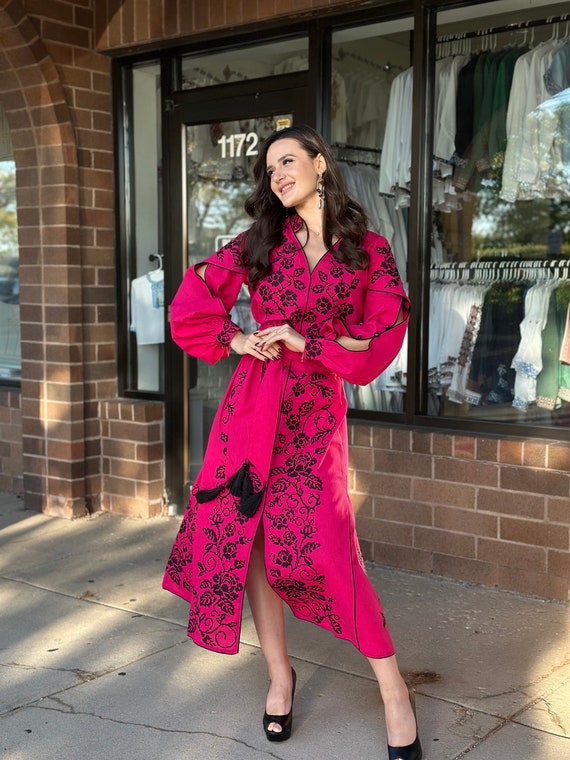 Ukrainian Vyshyvanka Dress | In Stock in USA | NEW Embroidered Dress | Handmade Traditional Ukraine-Style Boho Embroidery | Вишиванка (73)