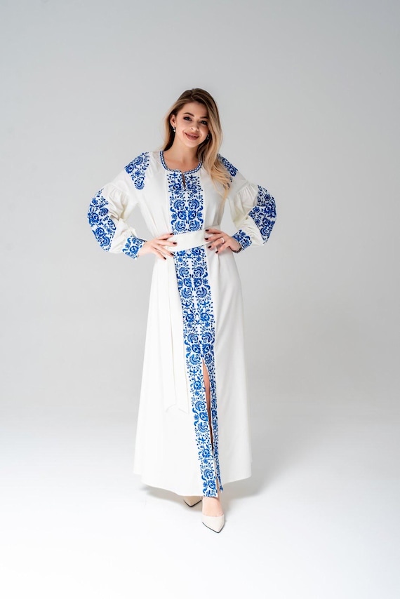 Ukrainian Vyshyvanka Dress | NEW Embroidered Dress | Handmade Traditional Ukraine-Style Boho Embroidery | Вишиванка (89)