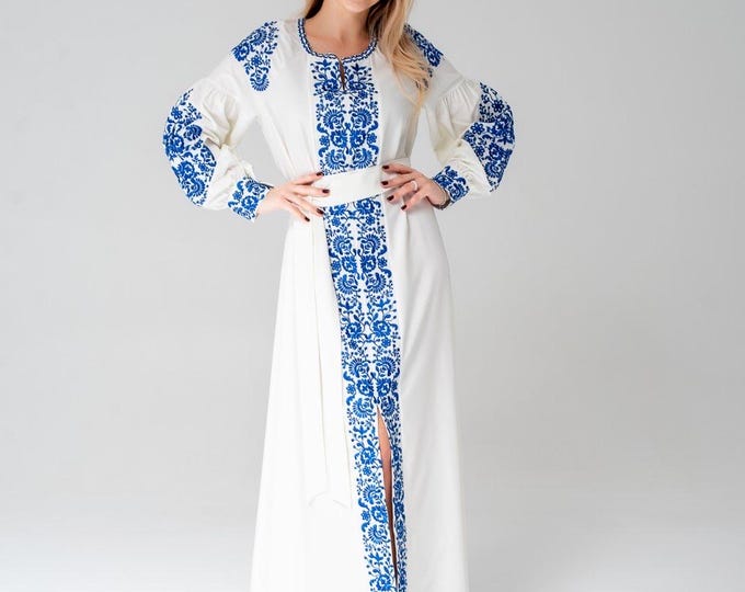 Ukrainian Vyshyvanka Dress | NEW Embroidered Dress | Handmade Traditional Ukraine-Style Boho Embroidery | Вишиванка (89)