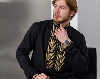 Ukrainian Vyshyvanka | Men's Embroidered Shirt | Вишиванка | Ukraine Vintage Sorochka Gift for Him | Handmade Ukrainian Clothing (96)