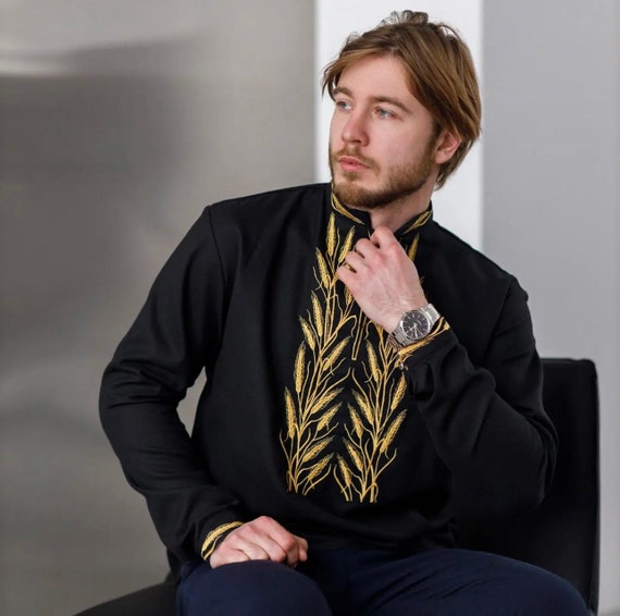 Ukrainian Vyshyvanka | Men's Embroidered Shirt | Вишиванка | Ukraine Vintage Sorochka Gift for Him | Handmade Ukrainian Clothing (96)