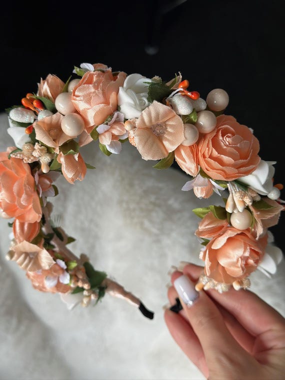 Handmade Ukrainian Flower Crown | Vinok | Вінок | Floral Wreath Headband | Hair Accessory Gift for Her or Girl | Boho Festival Style (25)