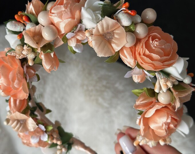 Handmade Ukrainian Flower Crown | Vinok | Вінок | Floral Wreath Headband | Hair Accessory Gift for Her or Girl | Boho Festival Style (25)