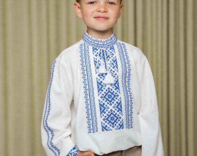 Boys' Embroidered Vyshyvanka Shirt | Traditional Ukrainian Style in USA