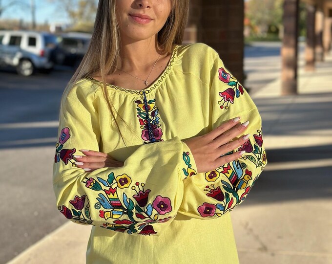 Ukrainian Embroidered Blouse for Women | Ethno Vintage Women's Vyshyvanka Shirt | Sorochka Vyshyta | Vyshyvanka Gift USA | Вишиванка (50)