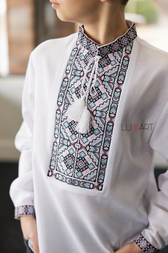 Embroidered Vyshyvanka Shirt for Boys | Ukrainian Embroidery Shirt | Traditional Ukrainian Style Gift in Stock in USA | Вишиванка у США (20)