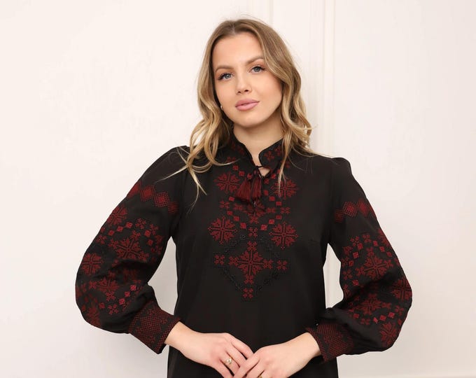 Ukrainian Embroidered Blouse | Authentic Vyshyvanka Shirt, Boho Ethnic Style