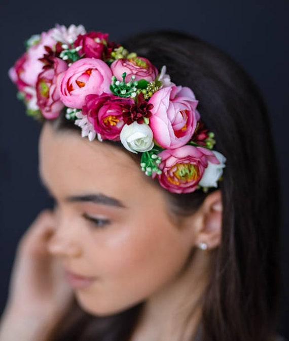 Handmade Ukrainian Flower Crown | Vinok | Вінок | Floral Wreath Headband | Hair Accessory Gift for Her or Girl | Boho Festival Style (31)