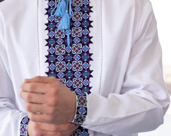 Ukrainian Vyshyvanka | Men's Embroidered Shirt | Вишиванка | Ukraine Vintage Sorochka Gift for Him | Handmade Ukrainian Clothing (23)