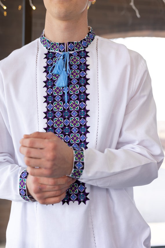 Ukrainian Vyshyvanka | Men's Embroidered Shirt | Вишиванка | Ukraine Vintage Sorochka Gift for Him | Handmade Ukrainian Clothing (23)