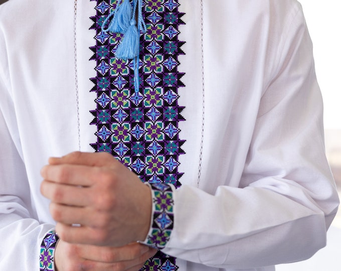 Ukrainian Vyshyvanka | Men's Embroidered Shirt | Вишиванка | Ukraine Vintage Sorochka Gift for Him | Handmade Ukrainian Clothing (23)