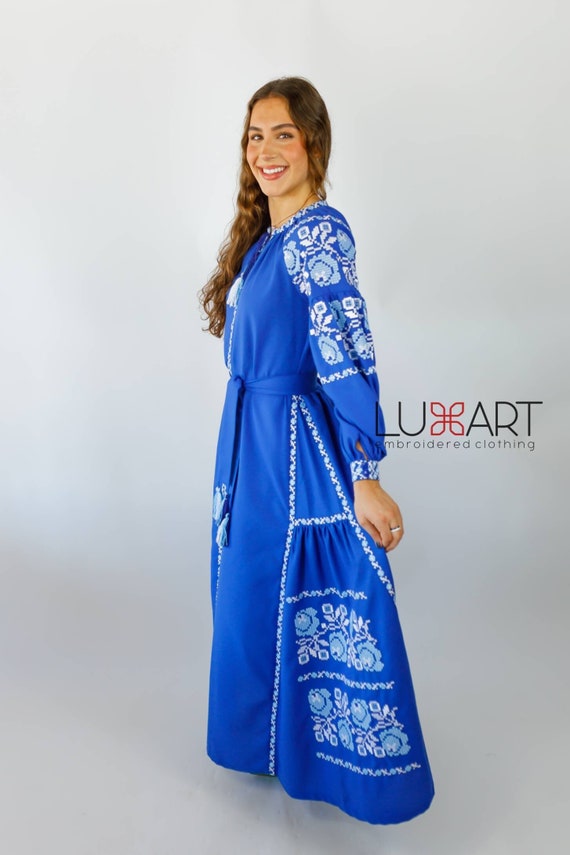 Ukrainian Vyshyvanka Dress | Ukraine Embroidered Dress in USA | Handmade Traditional Ukraine-Style Boho Embroidery Gift | Вишиванка (23)