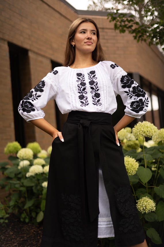 Ukrainian Vyshyvanka Dress | In Stock in USA | NEW Embroidered Dress | Handmade Traditional Ukraine-Style Boho Embroidery | Вишиванка