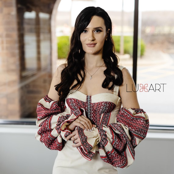 Corset | Embroidered Ukrainian Corsets in USA | Gift for Her | Handmade Present for Women | Вишитий Корсет | Ukraine Vyshyvanka