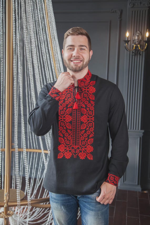 Ukrainian Vyshyvanka | Men's Embroidered Shirt | Вишиванка | Ukraine Vintage Sorochka Gift for Him | Handmade Ukrainian Clothing (20)