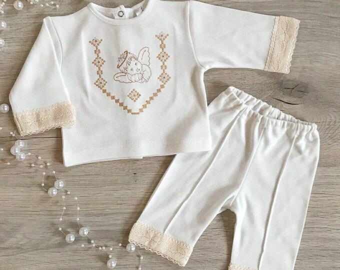 Baptism Outfit for Baby Boy | Embroidered Christening Suit | Baby Boy Formal Wear | Baptism Ceremony Clothing | Newborn Blessing Gift (5)