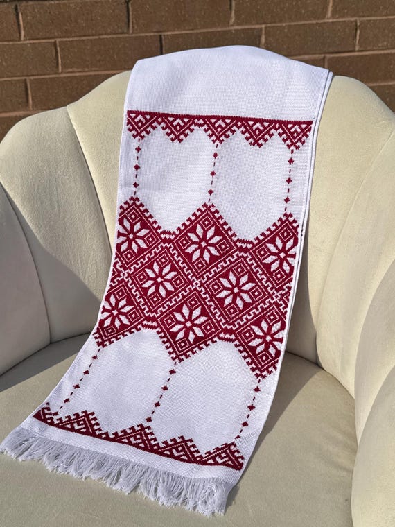 Ukrainian Embroidered Rushnyk Wedding Towel | Traditional Handmade Wedding Ceremony Towel | In Stock in USA | Вишитий Рушник (18)
