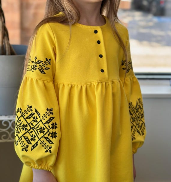 Embroidered Vyshyvanka Dress for Girls | Ukrainian Embroidery Dress | Traditional Ukraine Style in Stock in USA | Вишиванка у США