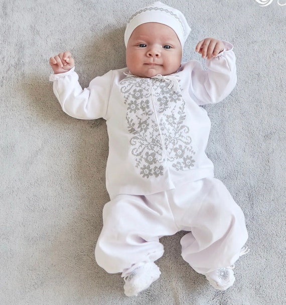 White Baptism Outfit Baby Boy Baptism Outfit Christening Outfit Dedication Outfit Baptism Outfit
