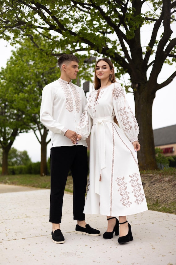 Ukrainian Vyshyvanka Dress | Ukraine Embroidered Dress in USA | Handmade Traditional Ukraine-Style Boho Embroidery Gift | Вишиванка