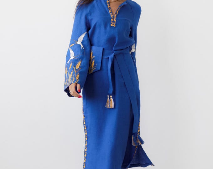 Ukrainian Vyshyvanka Dress | NEW Embroidered Dress | Handmade Traditional Ukraine-Style Boho Embroidery | Вишиванка (89)