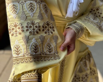 Ukrainian Vyshyvanka Dress | Ukraine Embroidered Dress in USA | Handmade Traditional Ukraine-Style Boho Embroidery Gift | Вишиванка (40)