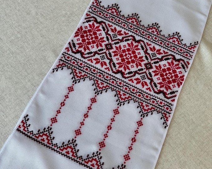 Ukrainian Embroidered Rushnyk Wedding Towel | Traditional Handmade Wedding Ceremony Towel | In Stock in USA | Вишитий Рушник