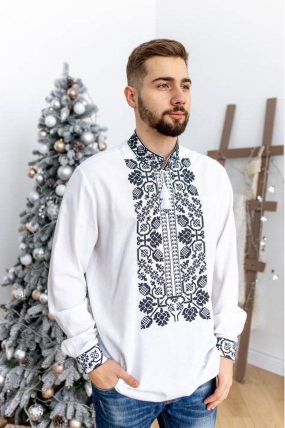 Vyshyvanka for Man Ukrainian Vyshyvanka Ukraine Sorochka Ukrainian Vyshyvanka Embrodered Shirt Ethno Vintage Embroidered Clothing